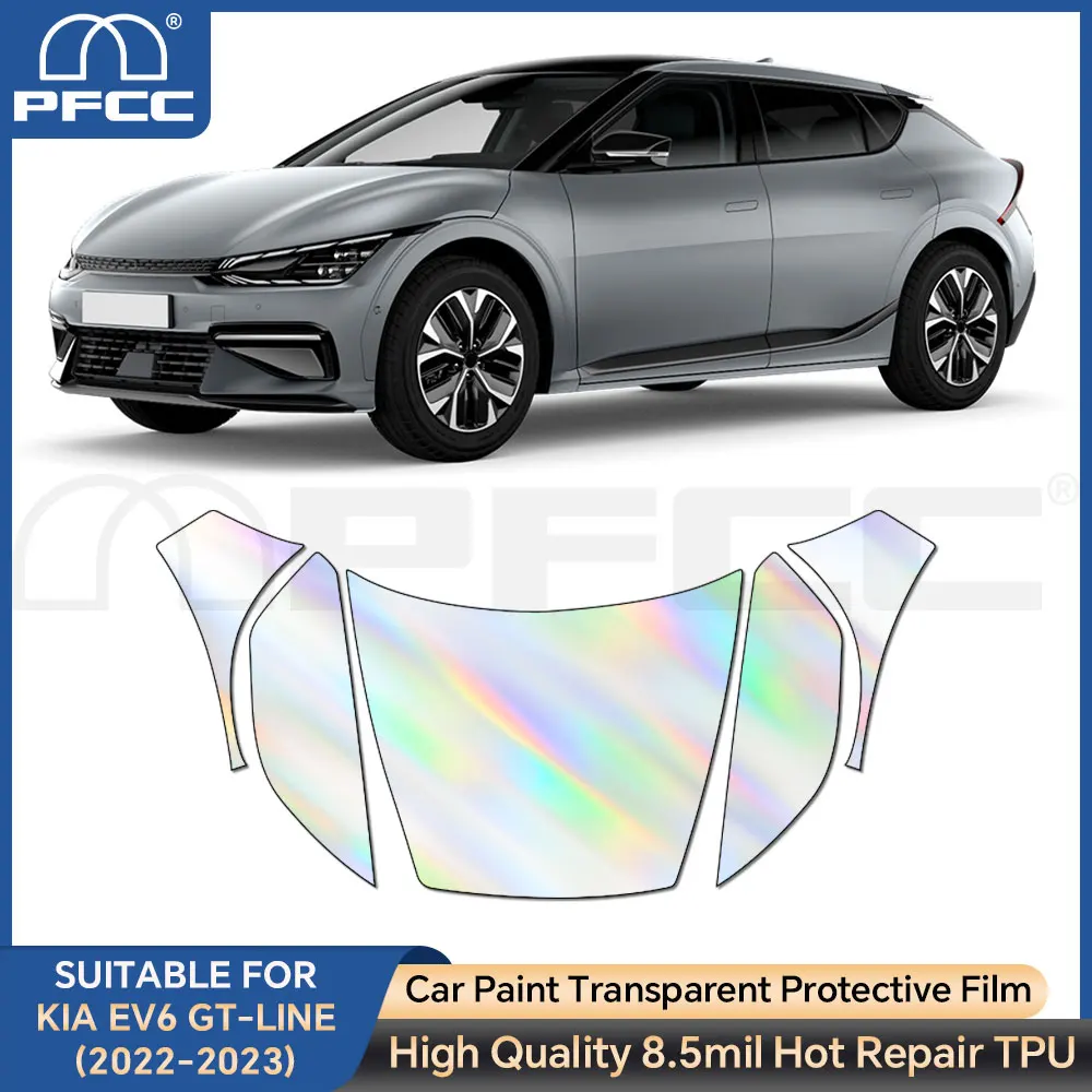 

PFCC PPF для KIA EV6 GT-line 2022 2023, комплект предварительно вырезанной защитной пленки для краски, прозрачная прозрачная наклейка из ТПУ, устойчивая к царапинам