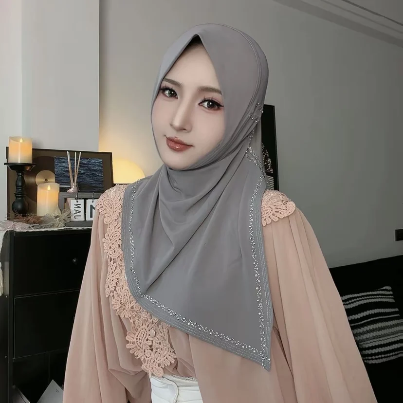 Head Cover 2026 Ready to Wear, Muslim, Sweet Girls Casual Mesh Hijab