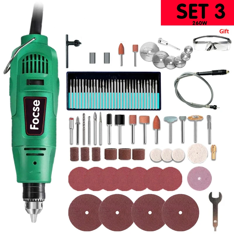 Dremel 260 W/480 W High-Power Graveur Elektrische Boor Graveren Rotary Tool Flexibele As 6-positie Variabele Snelheid Polijsten