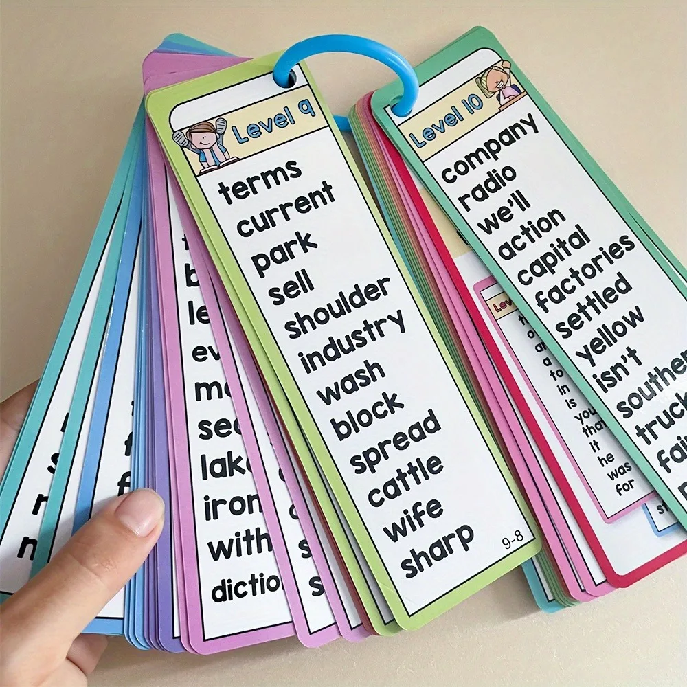 Fun Learning Activity with Double-Sided Cards 1000 Sight Words Flash Cards for Kids Aged 6-10 Leveled Word Games Educational Toy