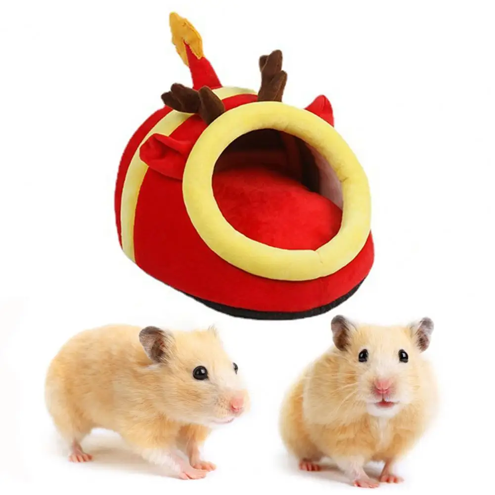 Hamster Nest  Soft   Guinea Pigs Nest Cartoon Bee Shape Squirrel Rabbit Sleeping House