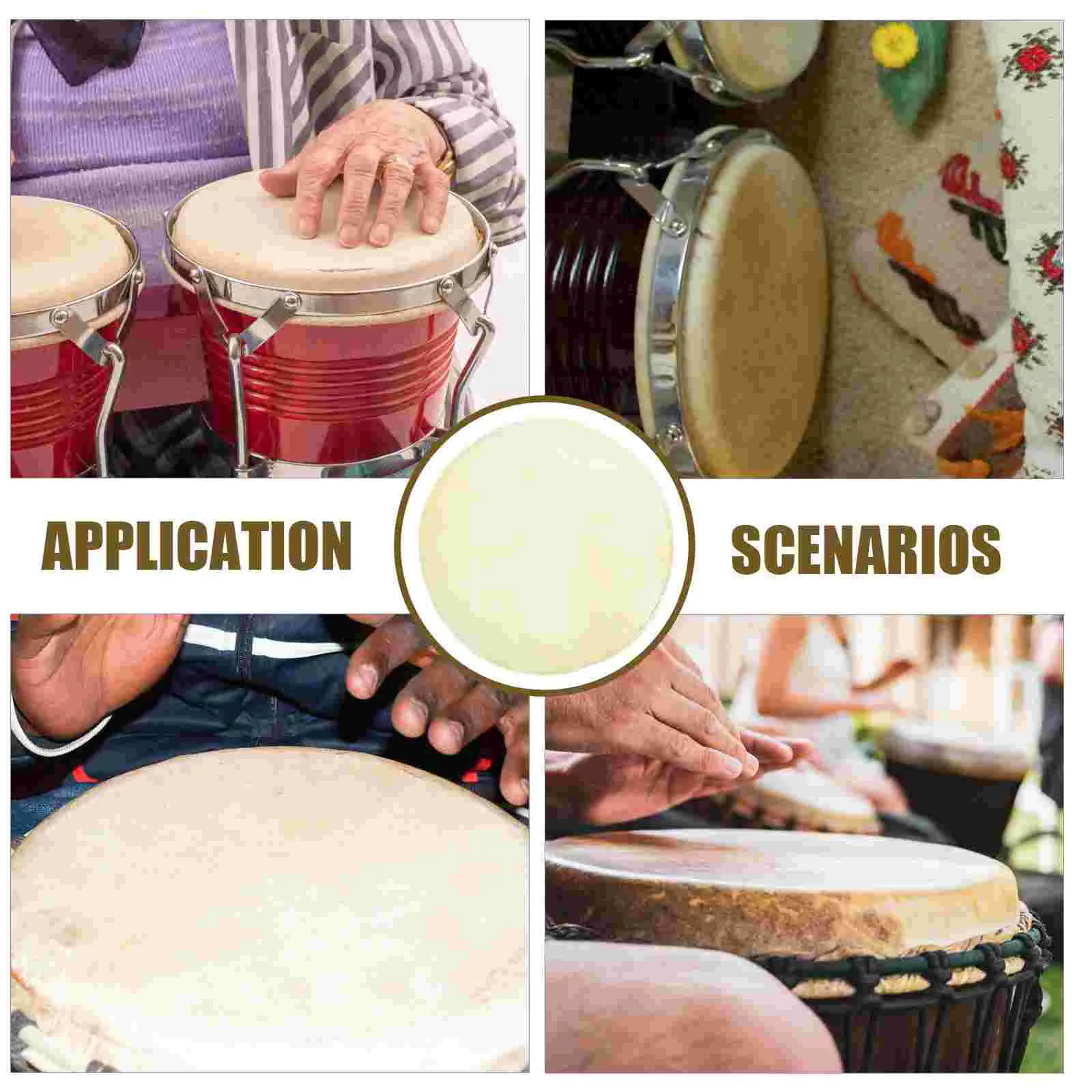 Drum Skin Easy-to-use Accessory Supple Musical Instrument Parts Tool Sturdy Accessories Sheepskin Affordable