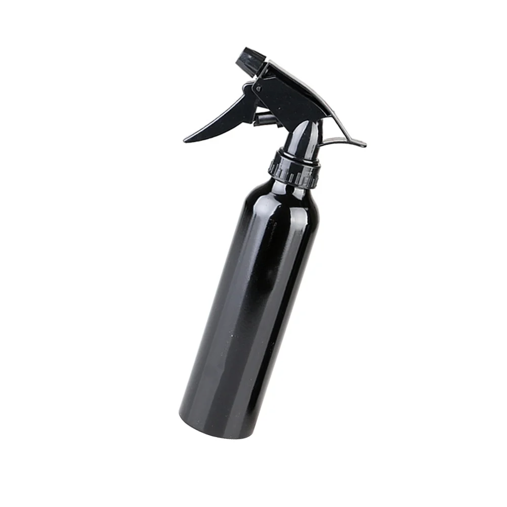 Botella pulverizadora de aleación de aluminio negra de 250ML, pulverizador de agua vacío para salón, atomizador de niebla recargable, dispensador multifuncional también