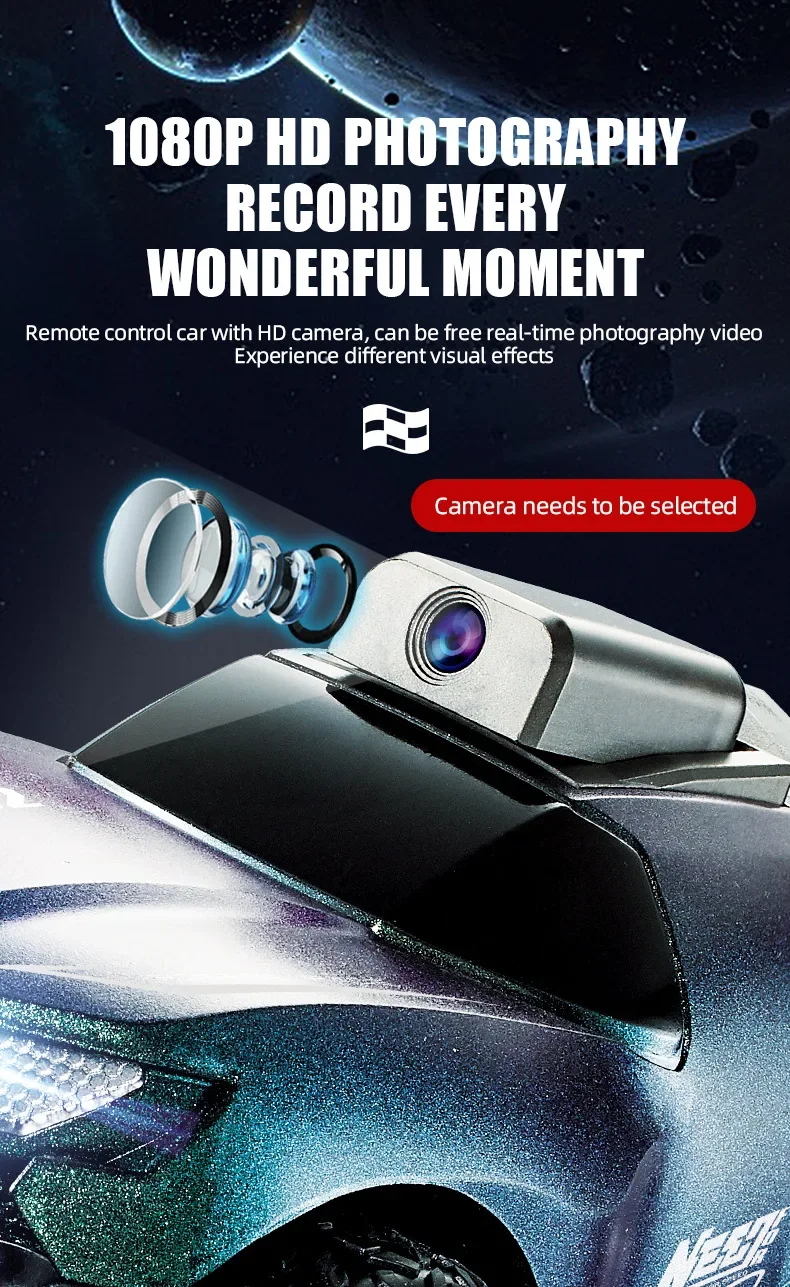 RC Rennwagen HD Kamera Fpv Wifi Fernbedienung Drift Truck 2,4G Klettern Off-Road Stunt Auto Elektrofahrzeug Junge Spielzeug Kind Geschenk