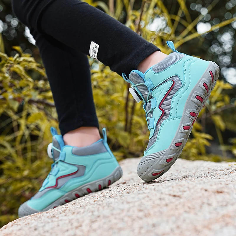 Children Hiking Shoes High Girls Fall Winter Sports Shoes Children's Shoes Boy Outdoor Waterproof Non-slip Students Sneakers image 2