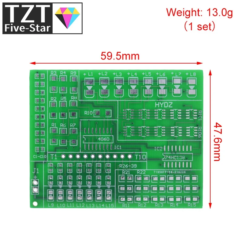 Diy kit 15 color light controller kit 1801 SMD component welding practice board parts electronic production kit