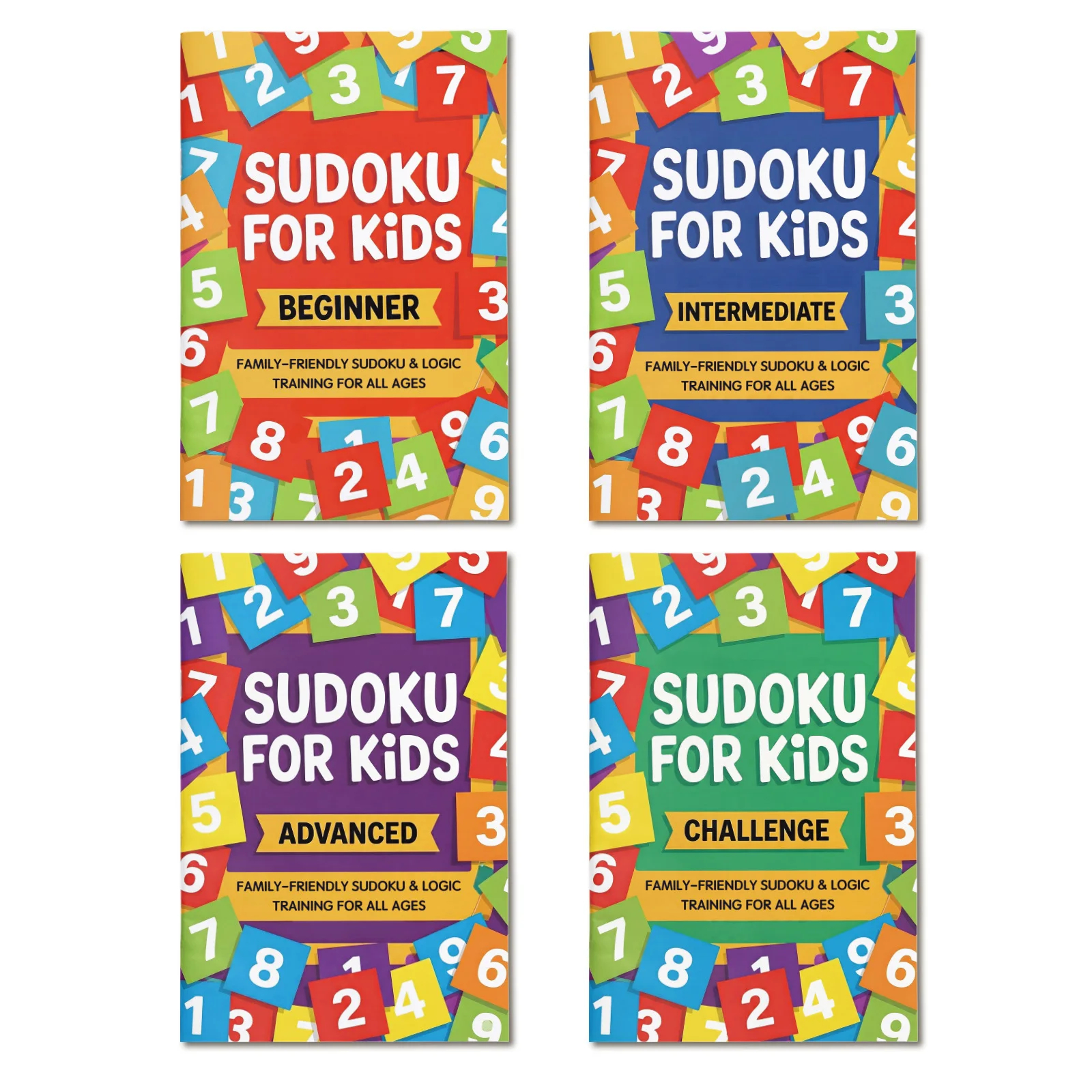 Kids Early Education Sudoku Puzzle Book, Brain Teaser Logic Game Workbook, Number Reasoning Training Book for Toddlers