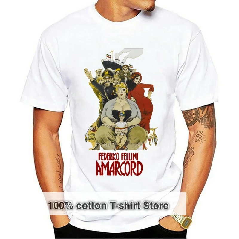 Nuovi uomini T Shirt moda Uomo marca Fitness Slim Fit Uomo Donna Amarcord Fellini Rota Tonino Guerra magliette divertenti