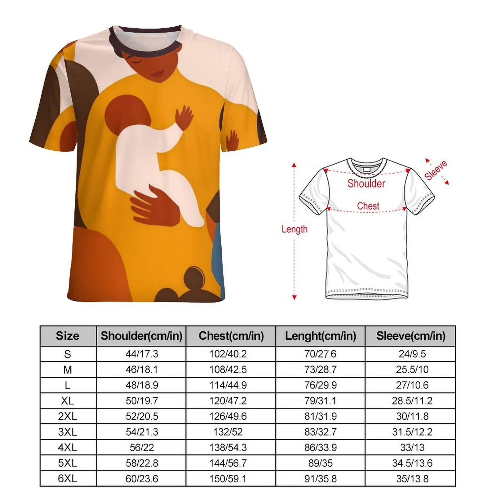 Oversized T Shirt Beach Character Avatars T-Shirts Mothers and Daughters Kawaii O Neck Tee Shirt Men Fashion Graphic Tops