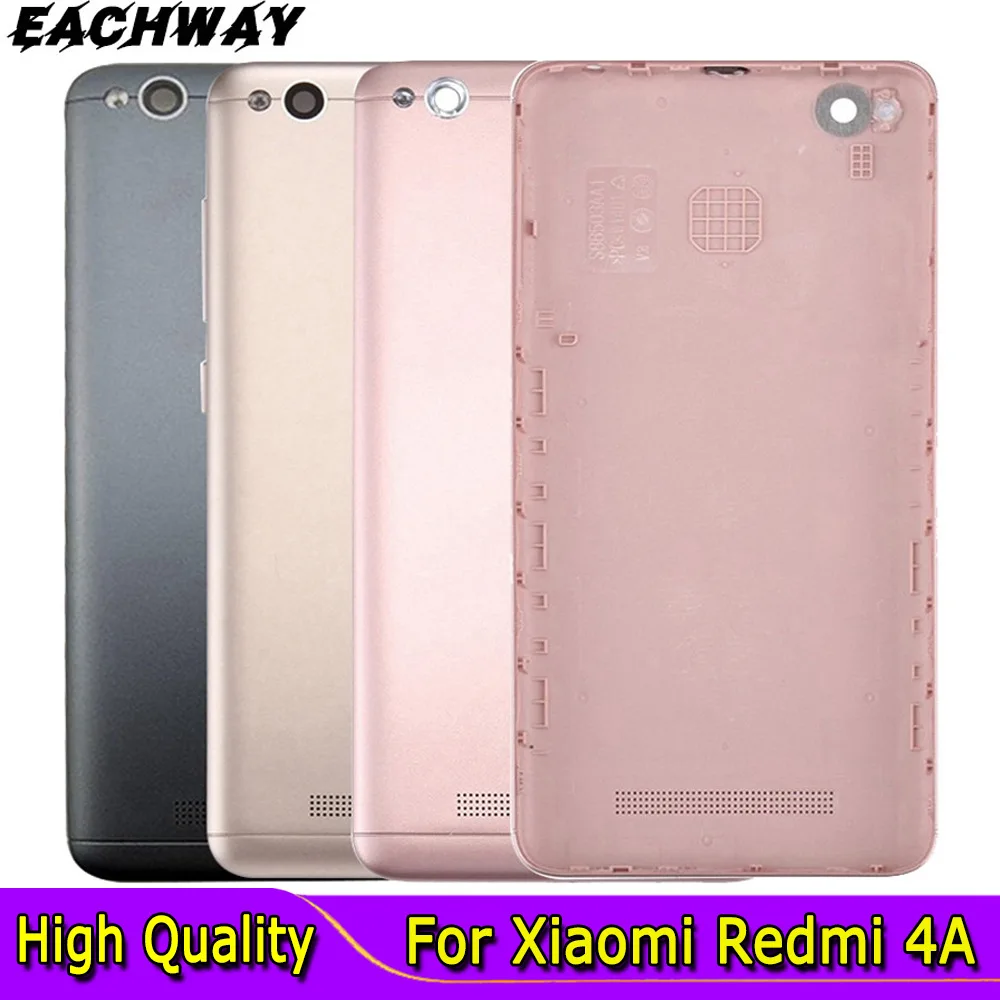 Housing For Xiaomi Redmi 4A Battery Cover Case Rear Door With Power Volume Button Replacement Parts New For Redmi 4A Back Cover