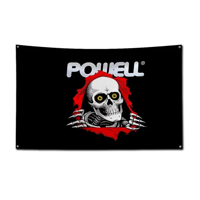 3x5 Ft S-Skateboard Skull Peralta Powells Rovers  Racing  Flag Polyester Printed Cars Flags for Room Garage Decor