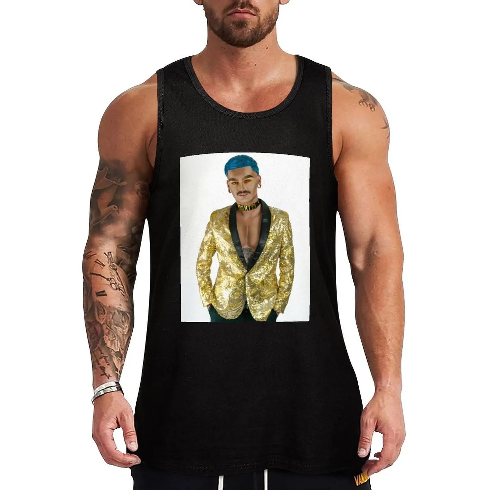 Glitters in Gold Tank Top Sports Performance Tank Top Gym Fitness Sleeveless