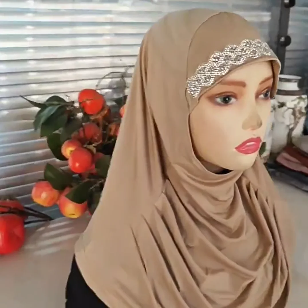 

Jersey Hijab Muslim Underscarf Inner Cap Solid Women Wrap Neck Cover Headscarf Turban Headband Sport Hijabs Islam Headwear Niqab