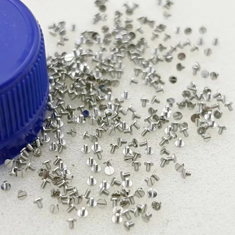 20/ 40/ 60/ 100pcs  Watch movement components 7750 movement clamping plate screws silver upper clamp screw swing clamp