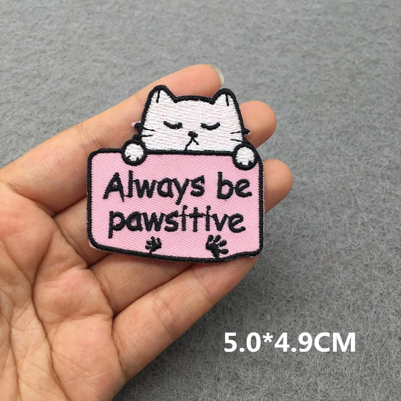 Cartoon Gestickter Patch Tier Patch Eisen Auf Patches Für Kleidung Thermoadhäsive Patches Auf Kleidung Lustige Katze Aufkleber Abzeichen – Detail 11