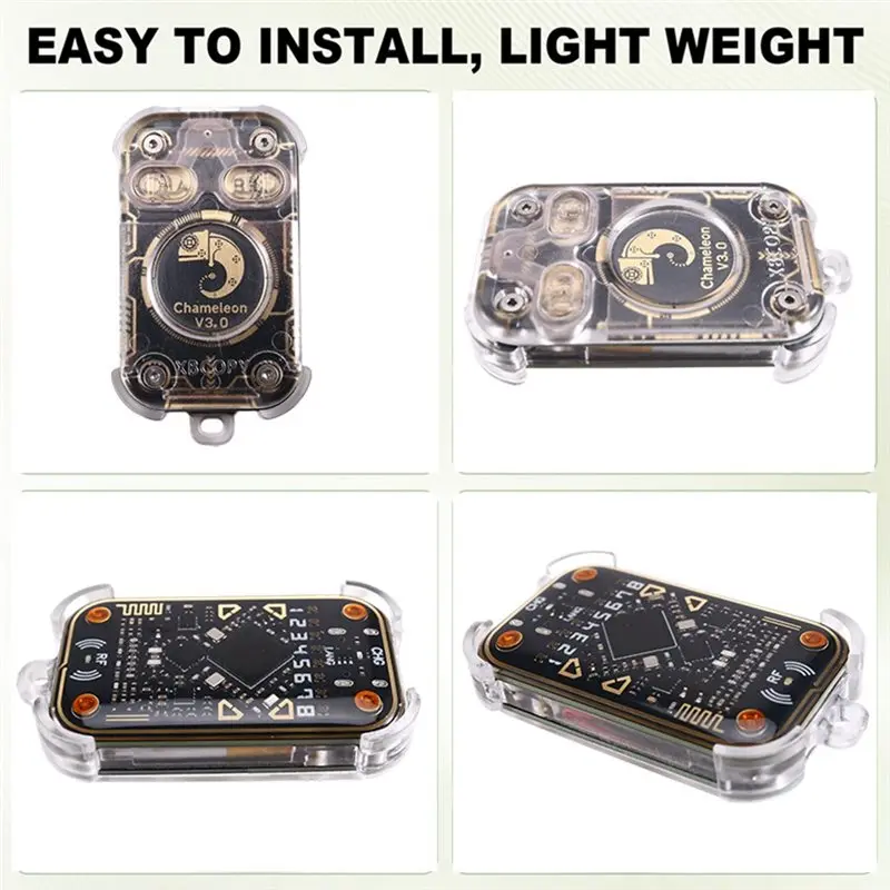 B44C Chameleon V3.0 RFID Smart Chip Emulator Reader 125K 13.56M ID IC Card Duplicator Tag Copyer +4XUID/CUID Keychain
