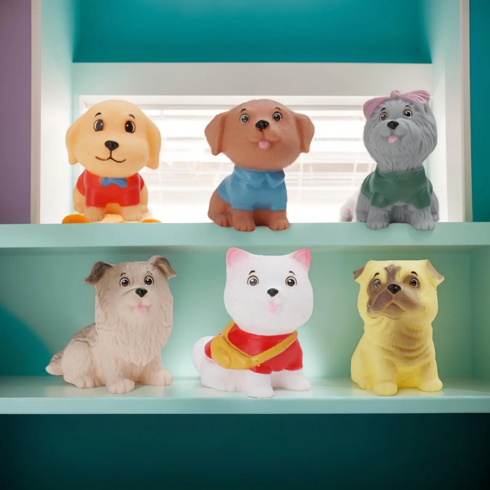 Cat Stress Ball 6 Pieces Cute Soft Stress Balls Miniature Novelty Games For Home School Family Teens Youth Friends Daily Life