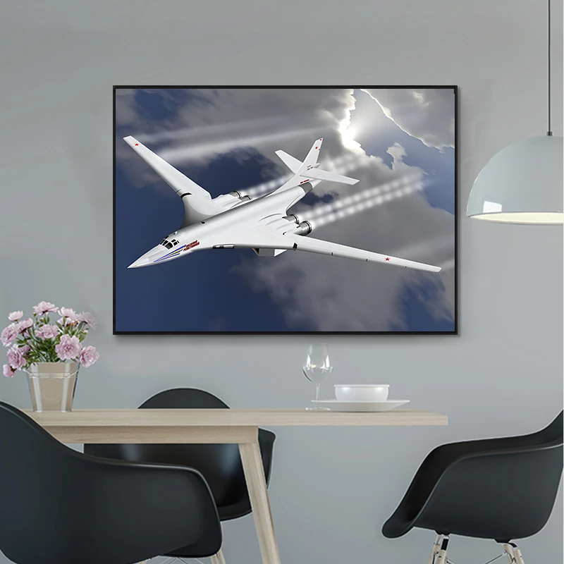 Famous Aircraft Fighter Posters Military Fan Sky Airplane Canvas Painting Wall Art Pictures For Living Room Bedroom Home Decor