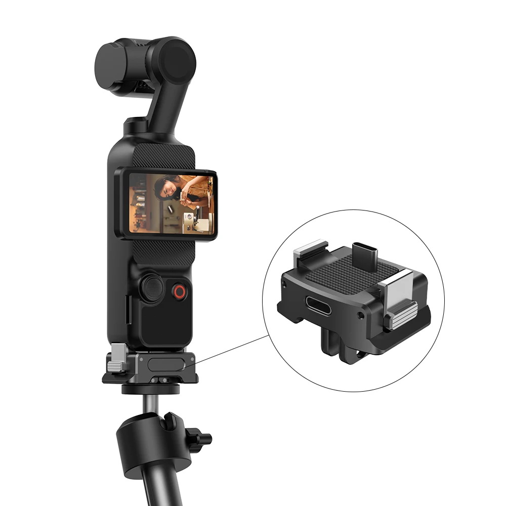 

for DJI OSMO POCKET 3 Adapter Base with Claw Buckle 1/4 Thread Dual Interface Accessory