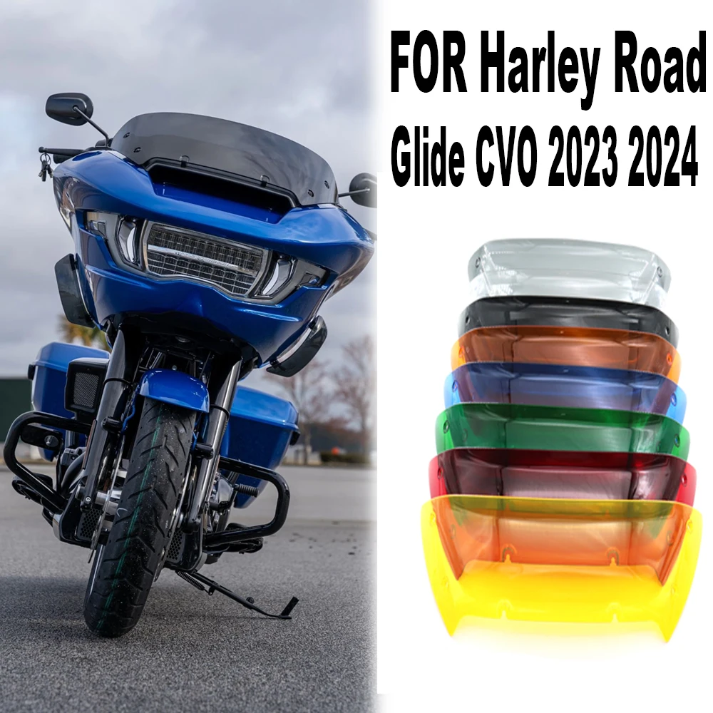 For Harley 2023 2024 TOURING CVO Road Glide FLTRXSE Motorcycle Windscreen Big Size Windshield Motorcycle Wind Deflector Street