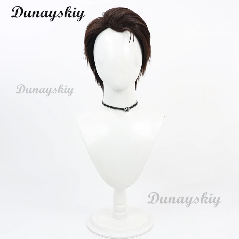 Arcano: League of Legends Jayce Talis Peluca de cosplay Pelo sintético corto marrón resistente al calor Halloween/Convención Juego de rol