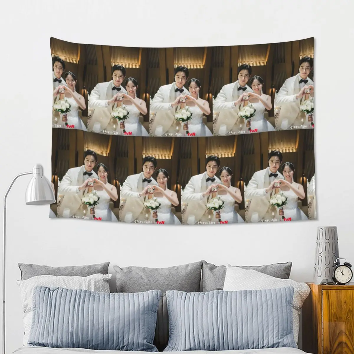 Lovely Runner K-drama Byeon Woo Seok Tapestry Funny Wall Hanging Aesthetic Home Decor Tapestries for Living Room Bedroom Dorm
