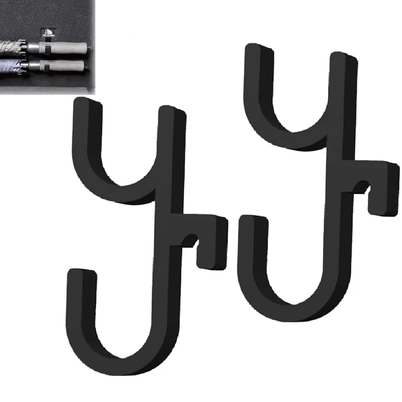 2 قطعة خطاف مظلة السيارة، خطافات صندوق السيارة العالمية، حامل مظلة صندوق السيارة العالمي، بدون حفر