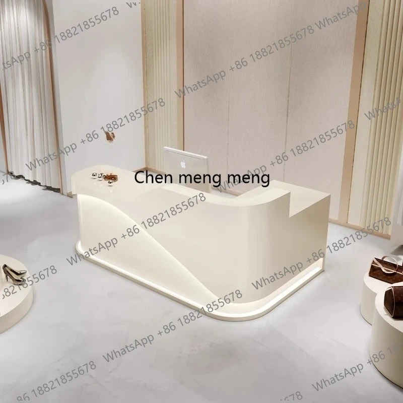

Vevor Store Reception Desks Coffee Shop Table Podium Reception Desks Simple Artificial Board Furniture