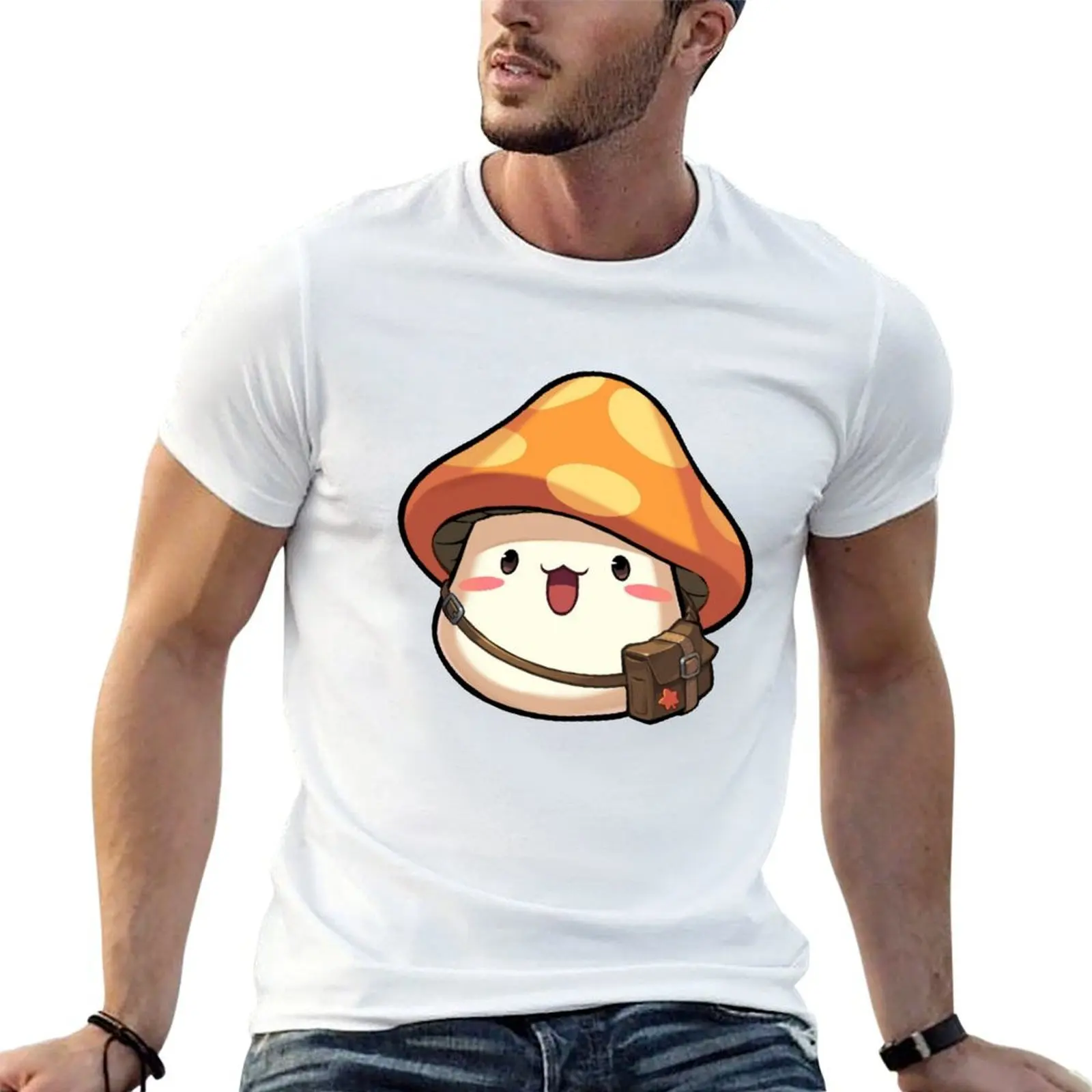 

Maplestory Orange Mushroom with cute baggy T-Shirt anime tshirt t shirts for man cotton T-Shirt