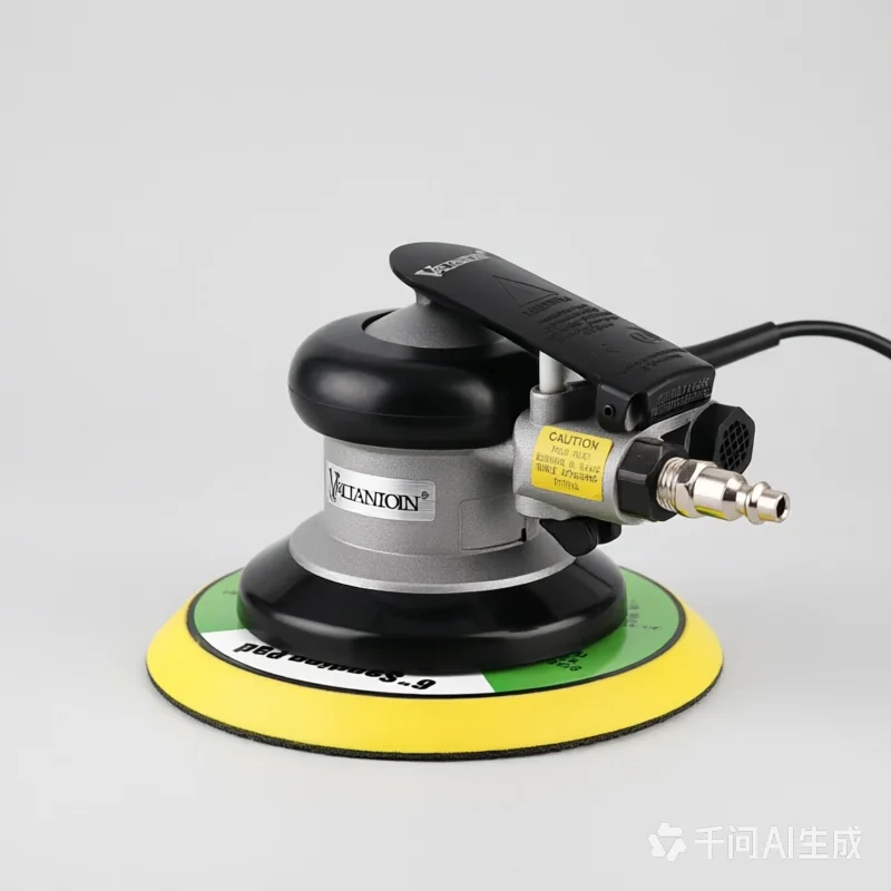 1PCS 6 Inch Air Random Orbital Sander, Dual Action Pneumatic Palm Sander 12000RPM for Auto Body & Wood Sanding