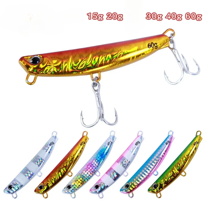 1Pcs Long shot MINI15G 20G 30G 40G 80G 100G Metal Jig Fishing Goods Jig For Sea Fishing Lures Fishing Equipment Jigs