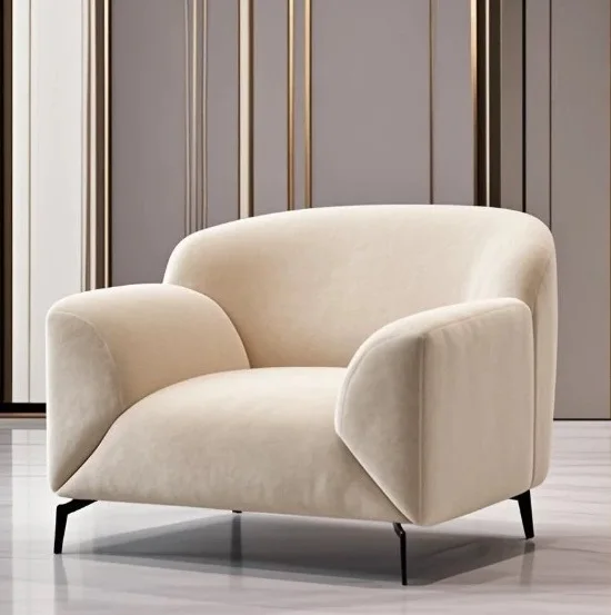 #Modern Design Good Quality Chenille Soft Upholstery Lounge Chair Sofa Chair for Living Room