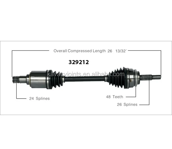 CV Axle Shaft-Constant Velocity Drive Axle 43410-06790  asv50 2.5l