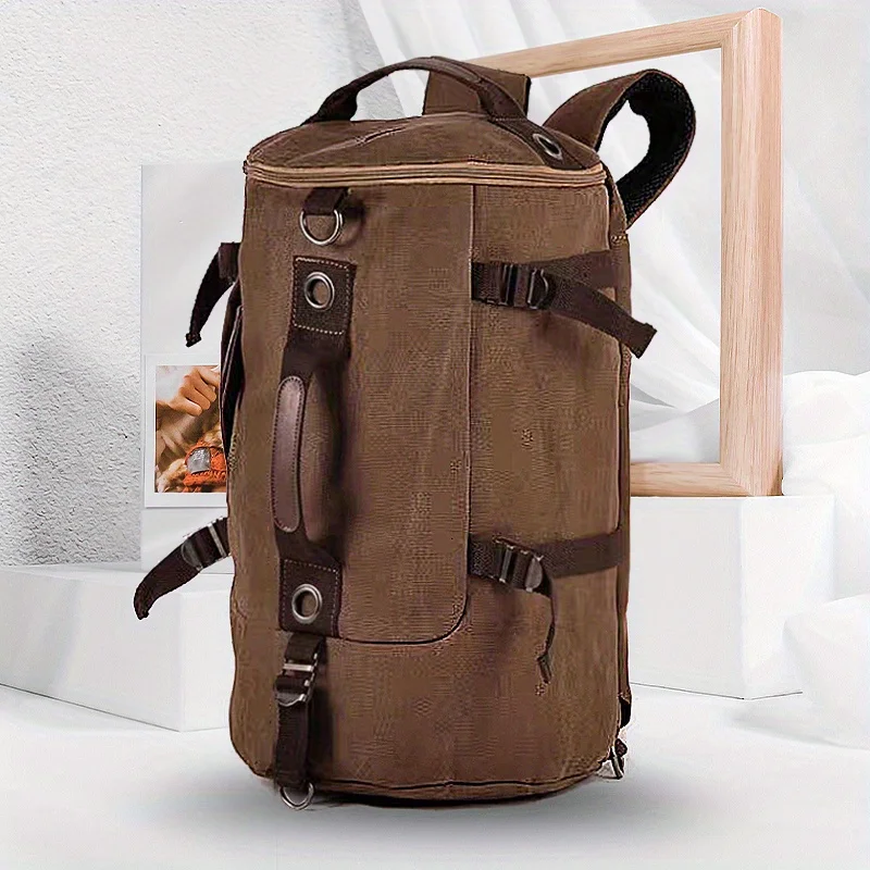 

Retro-style men's dual-shoulder bag, trendy, casual, large capacity, sports, travel bag