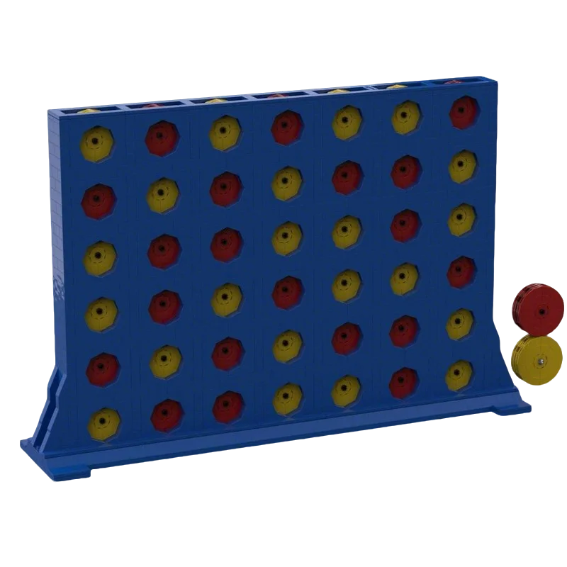 1886pcs MOC Four In A Row Connect Four Games Model Building Blocks Christmas Gifts Toy DIY 3D Creative Art Collection Display
