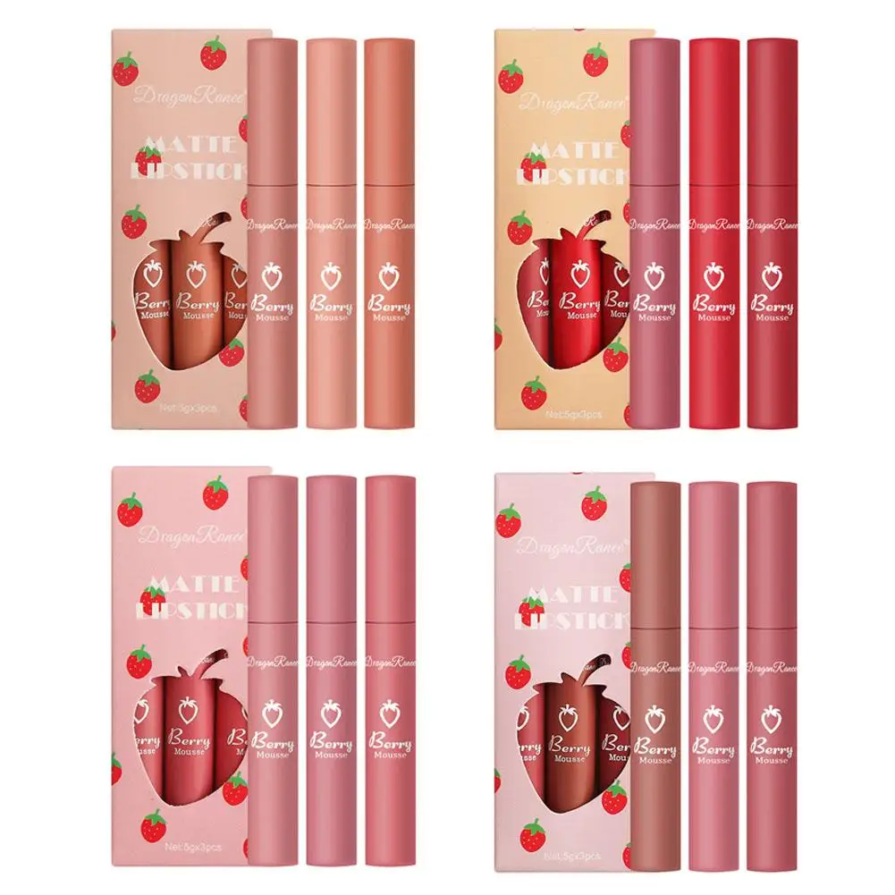 Set Waterproof Velvet Matte Nude Lip Gloss Sexy Long Lasting antiaderente Cup Nude Red Liquid Lipstick Makeup Korea Cosmetics