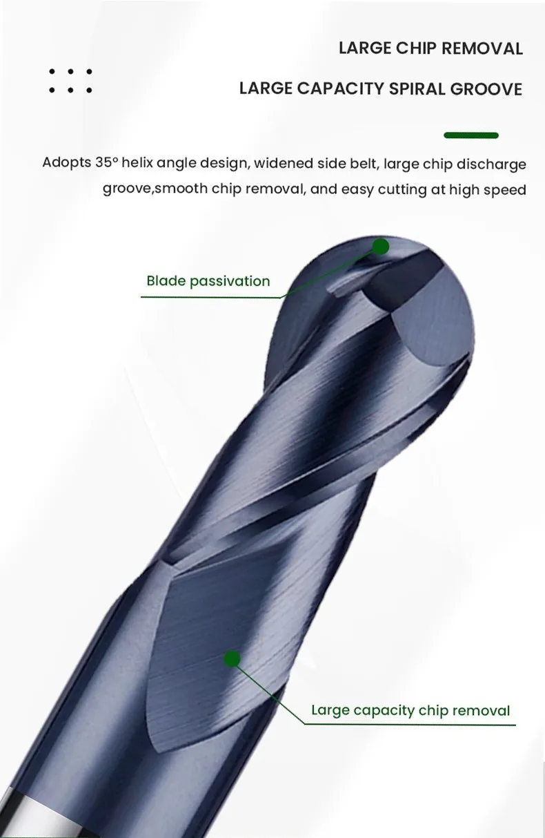 Fräsen Cutter Hrc50 Ball Nase Legierung Wolfram Stahl Werkzeuge Cnc Bearbeitungs FLASH-SHAZAM Großhandel Top Maschine Schneider Für Stahl Holzbearbeitung – Detail 9
