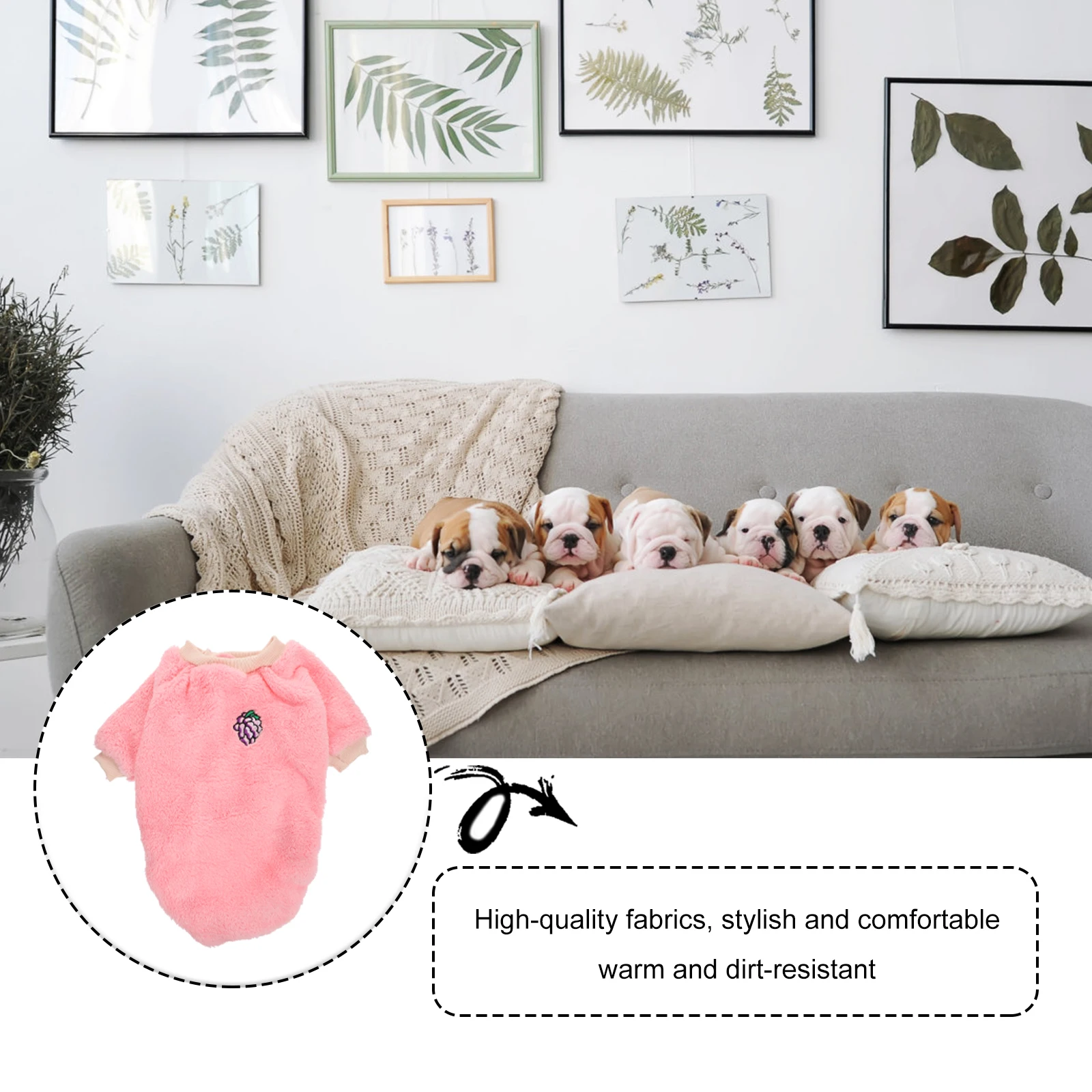 

Pet Winter Clothes Dog Coat Jacket Small Breed Durable Long Lasting Elastic Not Tight Dog Winter Costume Fruit