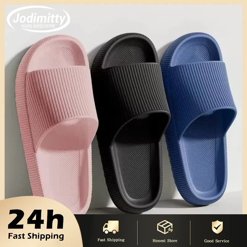 4cm Dicke Badezimmer Paare Hausschuhe Mode weiche Sohle Eva Indoor Sandalen Frauen Männer rutsch feste Flip Flop Cloud Hausschuhe