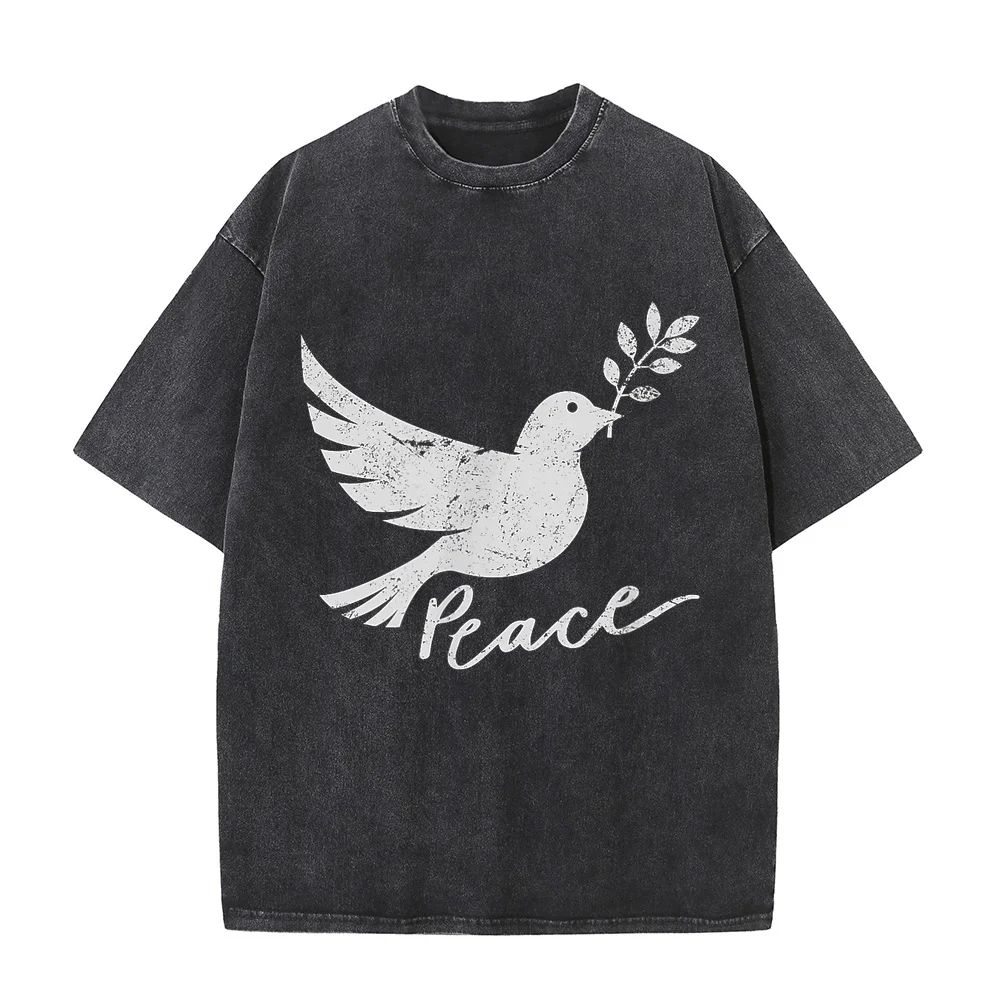 Peace Dove of Sweet Sign Men Man's T-Shirt Man Clothing Vêtement Homme Футболка Xxl Size Printed T Shirt Summer Top Humor