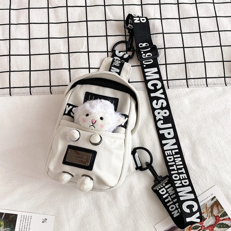Tas Anak Lucu Tas Selempang Kanvas Serbaguna Wanita Tas Dada Dompet dan Tas Tangan Tas Ponsel Tas Anak Ibu untuk Anak Perempuanмка