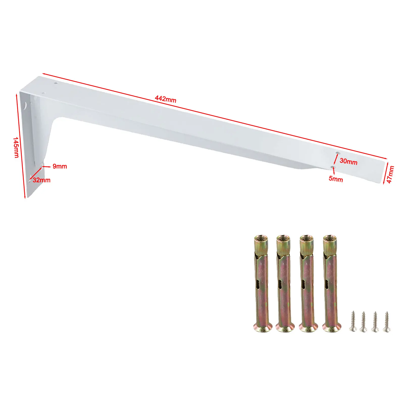 18in Wall Mounted Rack Heavy Duty Shelf Support Clamp Mounts Countertop Support Supports Heavy Loads Indoor And Outdoor Use