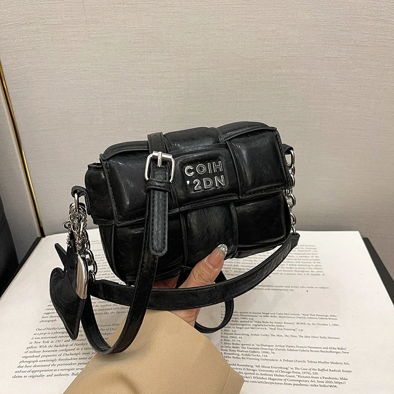 

Luxury Minimalist Leather Tote Bag Women's Vintage Inspired Crossbody Purse High-End Solid Color Shopper With Designer Letter