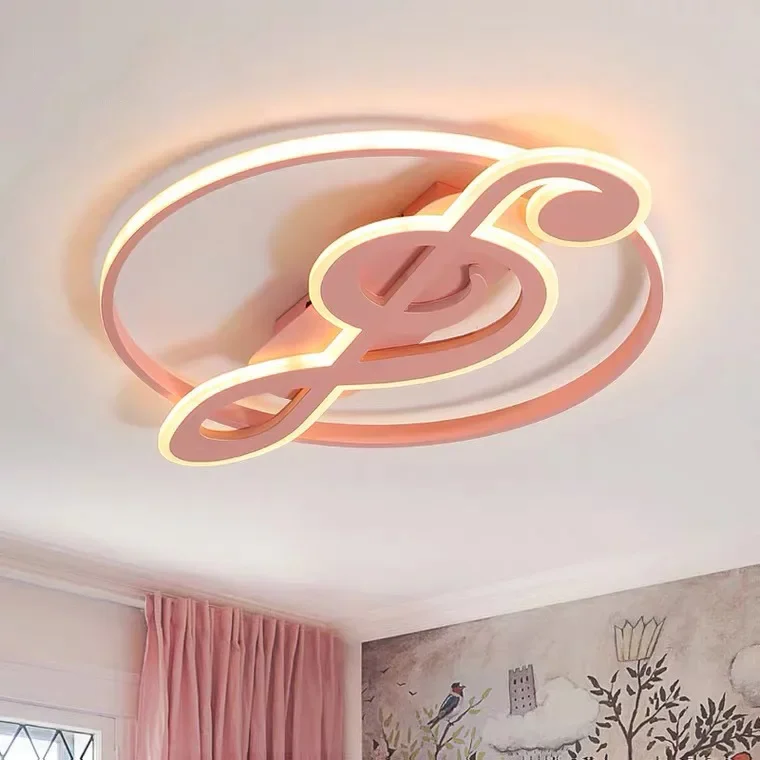 Nordic home living  dining  bedroom children's  music note ceiling light modern minimalist art  music classroom light