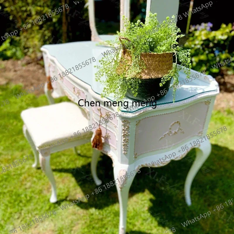 

F150Luxury Large Vanity Table Room Storage European Modern Vanity Table Makeup Room Penteadeira De Maquiagem Bedroom Furniture