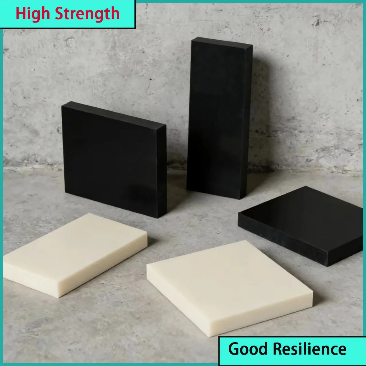 Black/beige ABS board, plastic board T:1-20mm, used for mechanical shells, building decorations, home appliance panels, etc