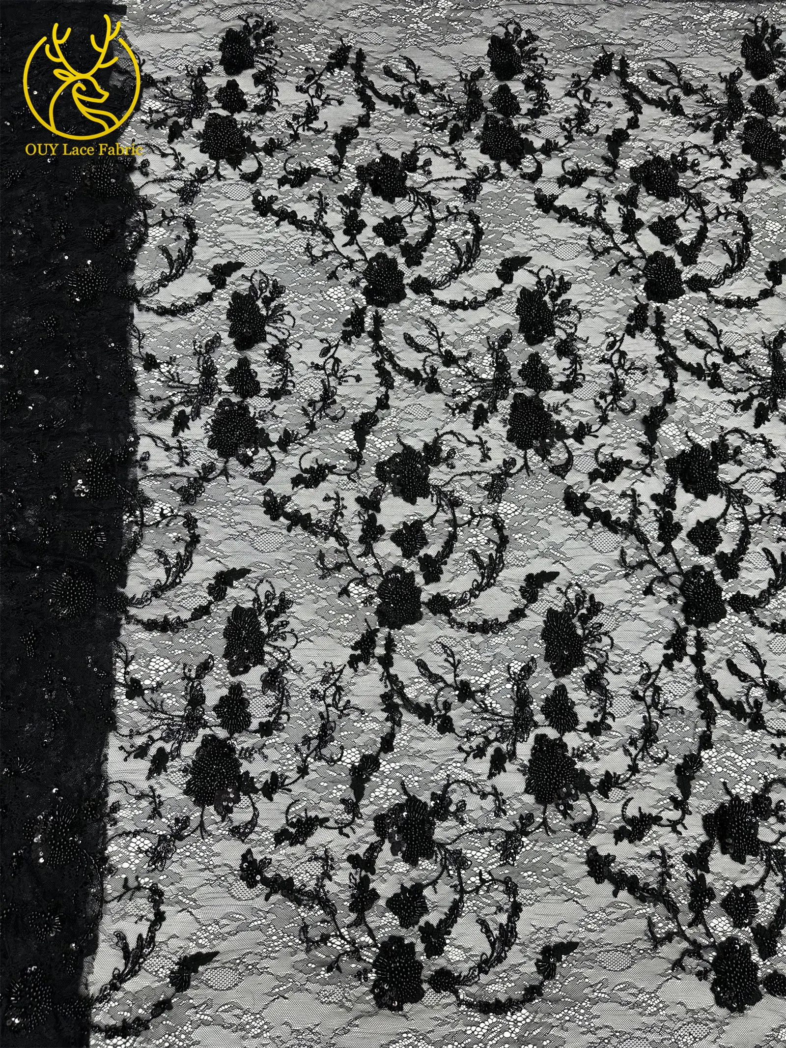 Afrikanischer Spitzenstoff, französische Kordelstickerei, Perlen, Pailletten, Tüllnetz für Damen, Hochzeit, Party, Kleid, Nähen, hohe Qualität, 5 Yards – Detail 28