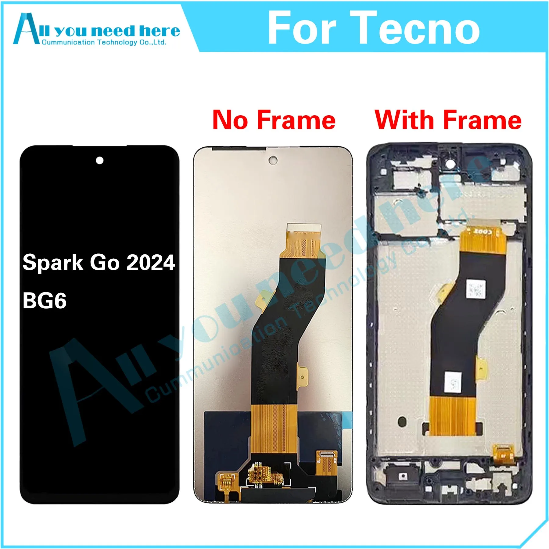 

100% протестированный для Tecno Spark GO 2024 BG6 LCD дисплей кодирующий преобразователь сенсорного экрана в сборе запасные части для ремонта