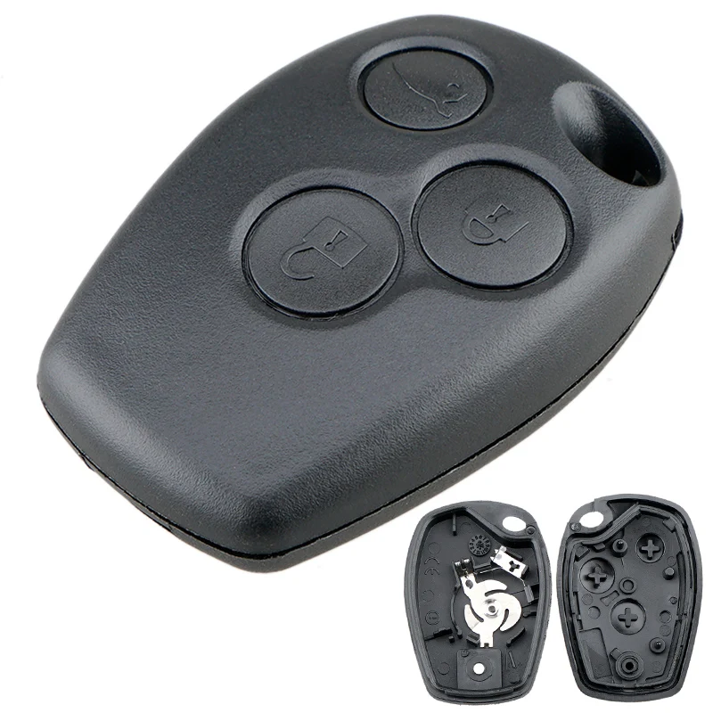 

3 Buttons Car Remote Key Shell Fob Case Fit for Renault Nissan Almera 2.5mm x 9.5mm Key Fob Case Cover with 206 Blad