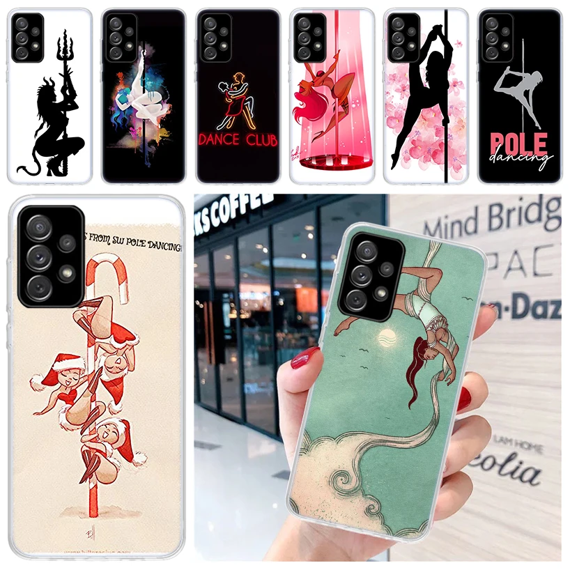 Pole Dancer Dancing Soft Phone Case for Samsung A55 A54 A53 A52 A15 A14 A13 A12 A25 A24 A23 A22 A35 A34 A33 A32 A03S A02S A04S P